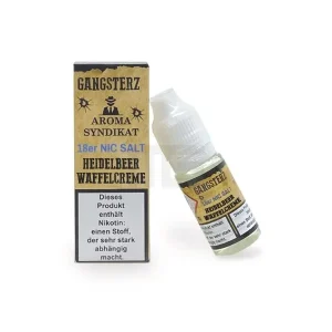 Gangsterz – Nikotinsalz-Liquid – 10ml – Heidelbeer Waﬀelcreme – 18mg