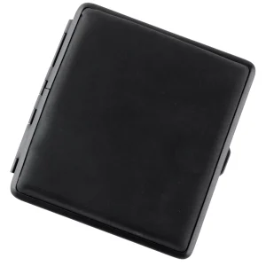 Angelo Zigaretten Etui Veloursleder schwarz, 20er, Gummi