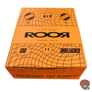Box ROOR Unbleached Slim Long Papers / Drehpapier, 50 x 32 Blatt