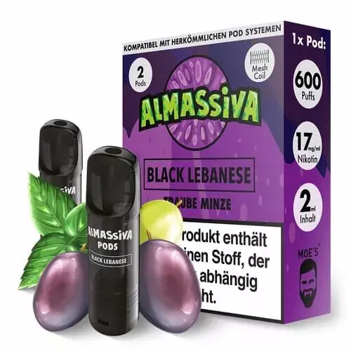 2x Al Massiva Prefilled Pods – Black Lebanese – 17mg/ml