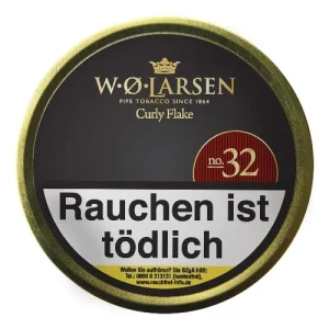 Pfeifentabak W.Ø. Larsen No.32 Curly Flake 50 Gramm