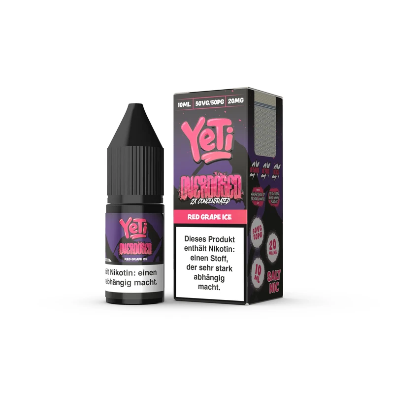 Liquid Red Grape Ice – Yeti Overdosed Nikotinsalz 20mg – Bild 2