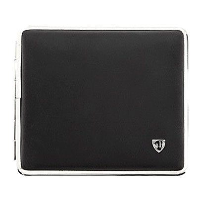vom Hofe Zigaretten Etui Leder Mountain Schwarz-Silberrand – Bild 2
