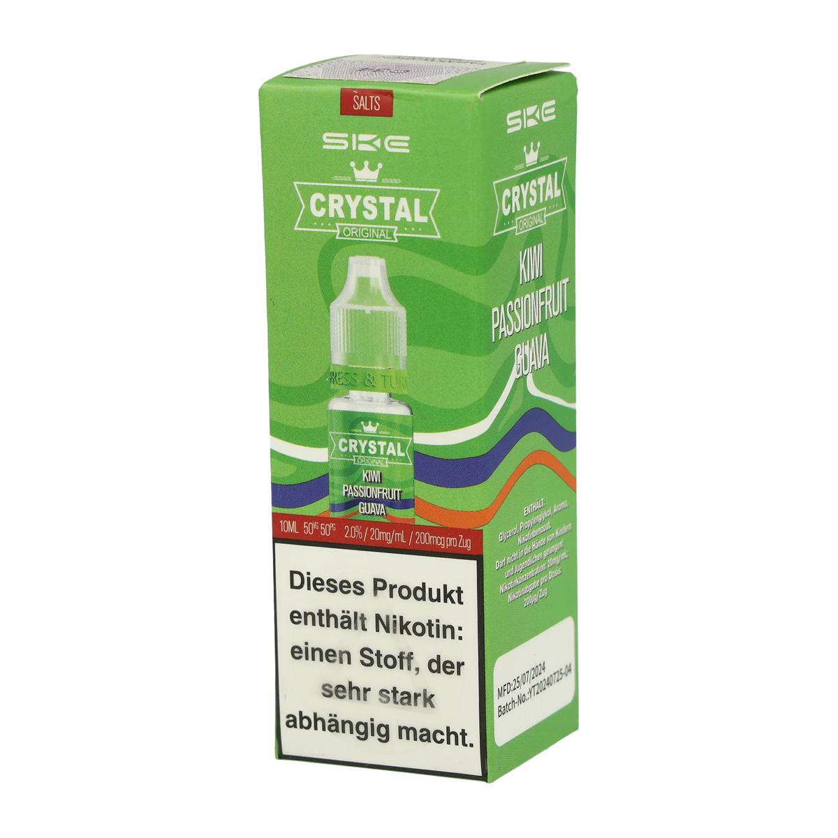 SKE Crystal Kiwi Passionfruit Guave Nikotinsalzliquid 20mg/ml 10ml – Bild 2