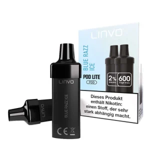 Linvo Pod Lite Cartridge – (2 Stück pro Packung) – Blue Razz Ice