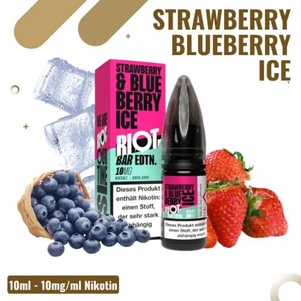 Riot Salt BAR EDTN 10ml – Strawberry Blueberry Ice